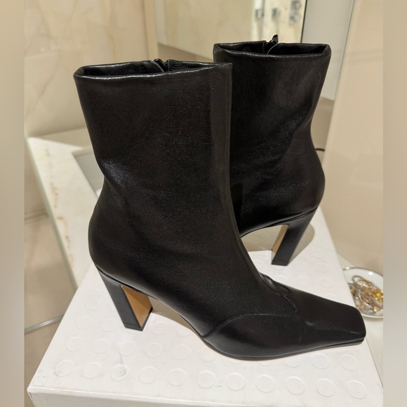 NEW Khaite Nevada Black Ankle Heel Boots - Picture 3 of 6